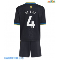 Camisa de time de futebol Manchester United Matthijs de Ligt #4 Replicas 3º Equipamento Infantil 2025-26 Manga Curta (+ Calças curtas)